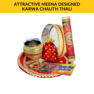 Attractive Meena Designed Karwa Chauth Thali